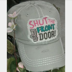☆ Shut the Front Door! ☆ Distressed Tan Hat